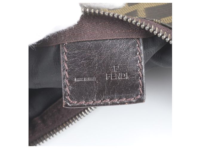 Borsa a secchiello Fendi Zucca FF Mamma Marrone Beige - vista 8