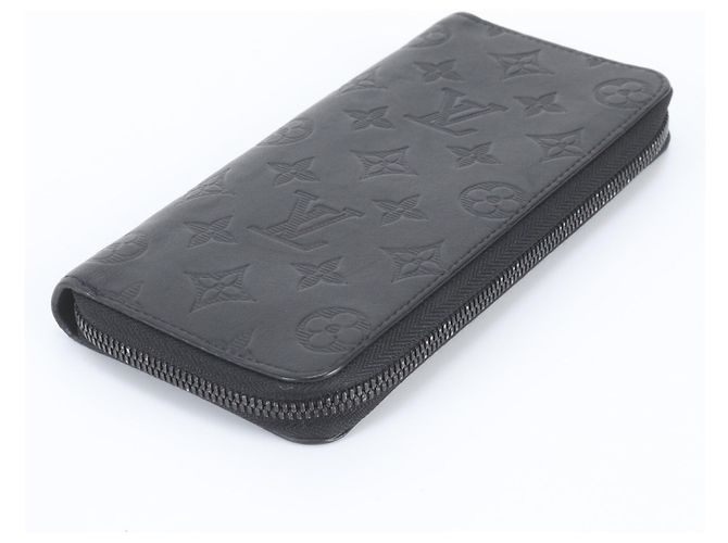 Portafoglio Zippy Monogram Shadow con protezione RFID Louis Vuitton Nero - vista 3