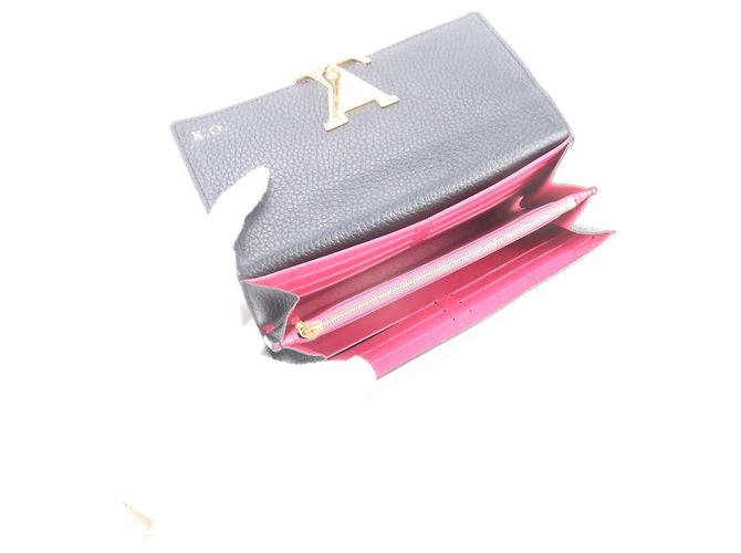 Louis Vuitton Portefeuille Capucines Taurillon Long Wallet Negro - vista 6