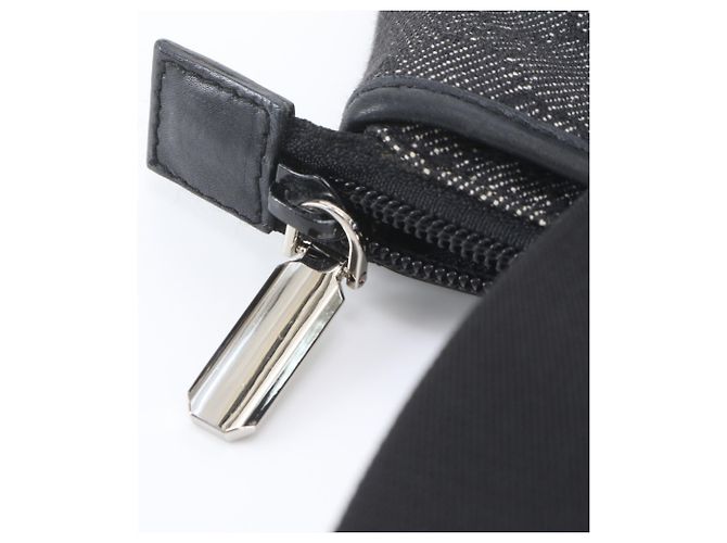 Saco Tote Gucci em lona GG e couro Preto - vista 10