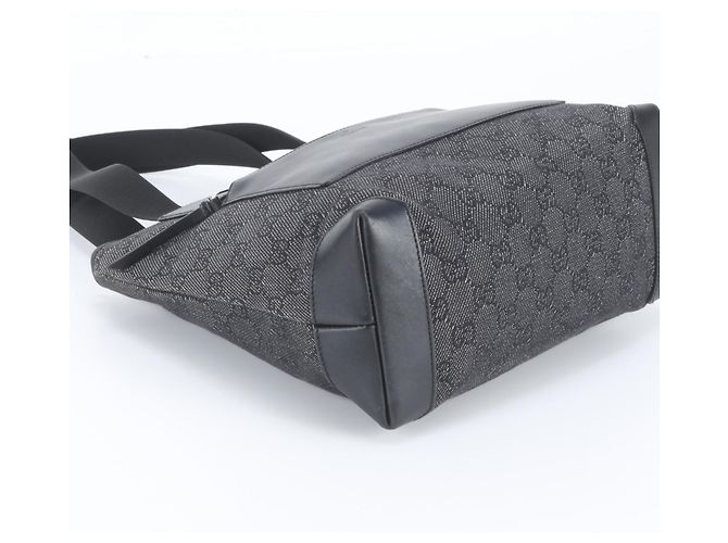 Saco Tote Gucci em lona GG e couro Preto - vista 5