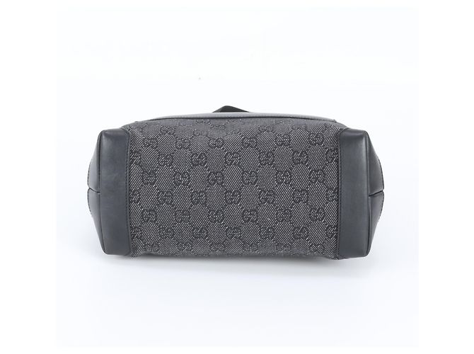 Saco Tote Gucci em lona GG e couro Preto - vista 6