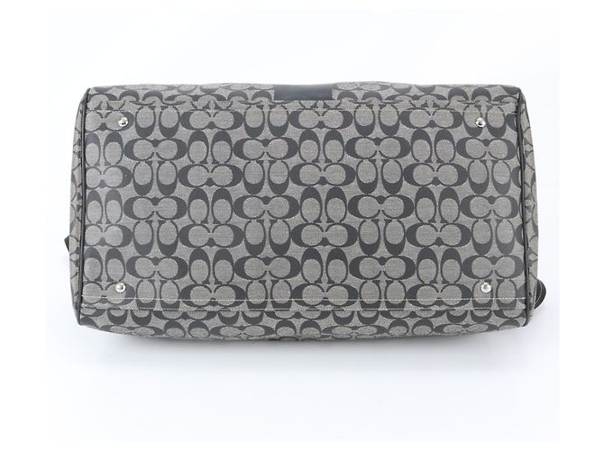 Sac Boston 2-Way en cuir Signature Coach Noir - vue 7