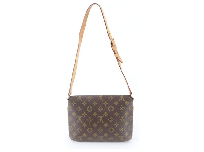 Bolso de hombro Louis Vuitton Monogram Musette Tango M51257 de cuero Castaño - vista 3