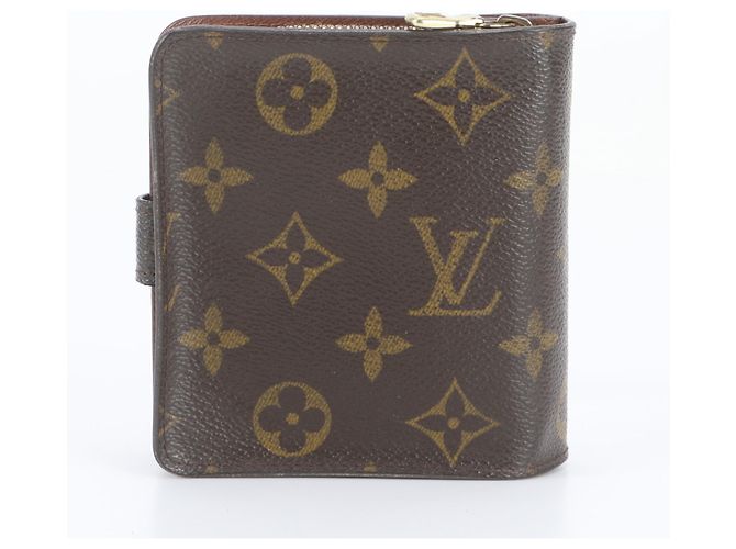 Louis Vuitton Monogram Compact Zip Bi-fold Geldbörse Braun - Ansicht 2