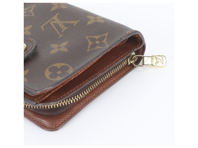 Louis Vuitton Monogram Compact Zip Bi-fold Geldbörse Braun - Ansicht 3