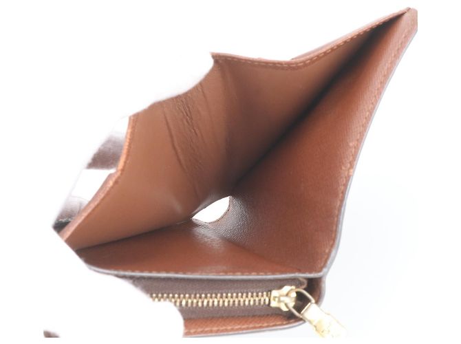 Louis Vuitton Monogram Compact Zip Bi-fold Geldbörse Braun - Ansicht 7