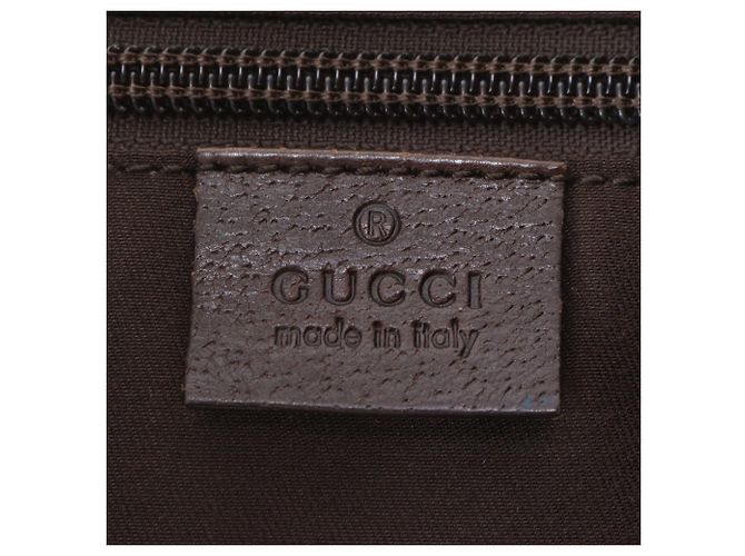Borsa a tracolla in pelle Gucci GG Canvas Sherry Line Marrone - vista 8