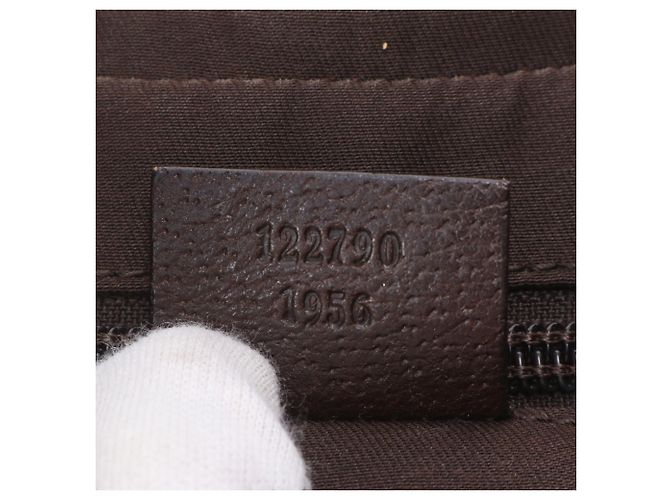 Borsa a tracolla in pelle Gucci GG Canvas Sherry Line Marrone - vista 9