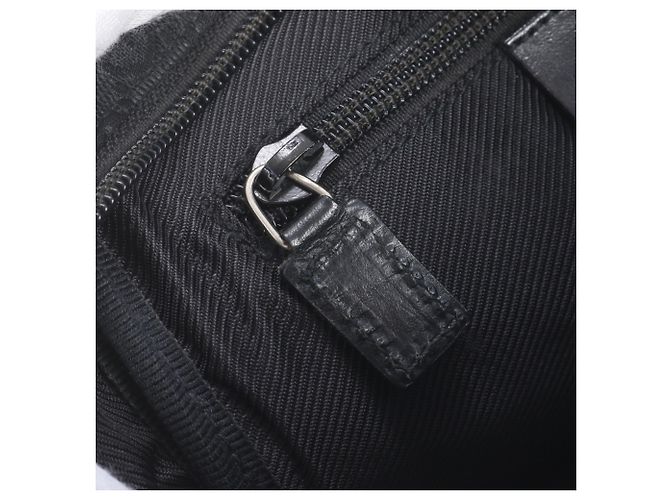 Borsa a tracolla Gucci GG Canvas Leather Nero - vista 10