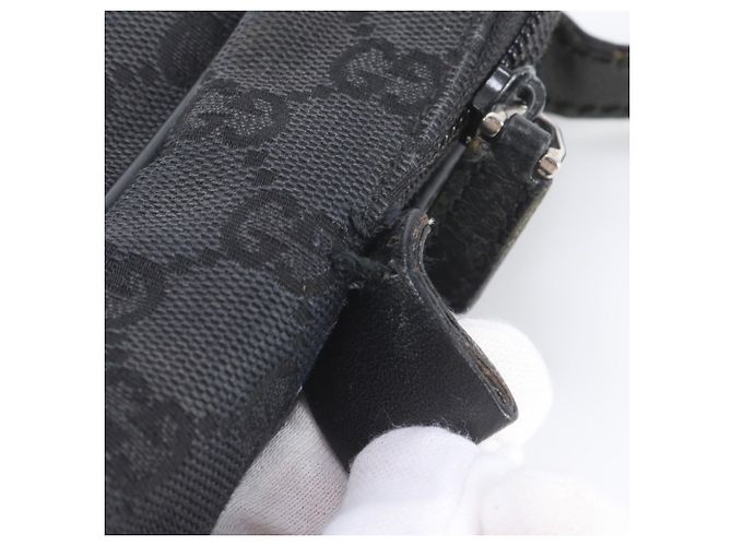 Borsa a tracolla Gucci GG Canvas Leather Nero - vista 13