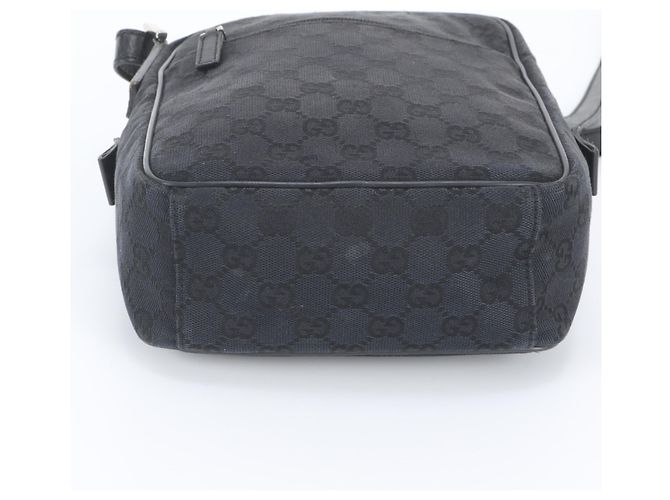Borsa a tracolla Gucci GG Canvas Leather Nero - vista 6