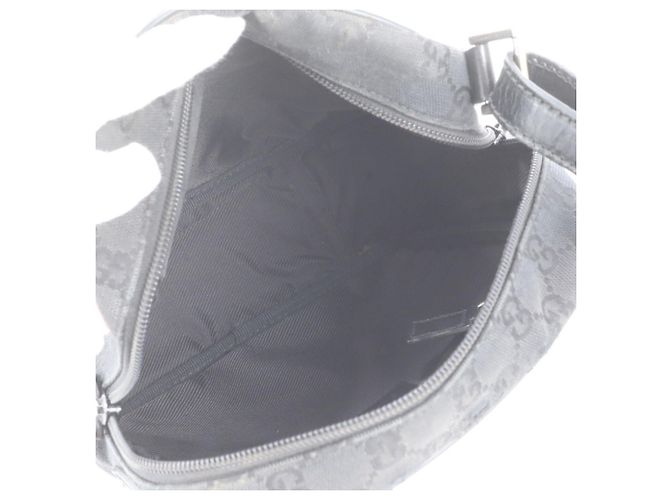 Borsa a tracolla Gucci GG Canvas Leather Nero - vista 7