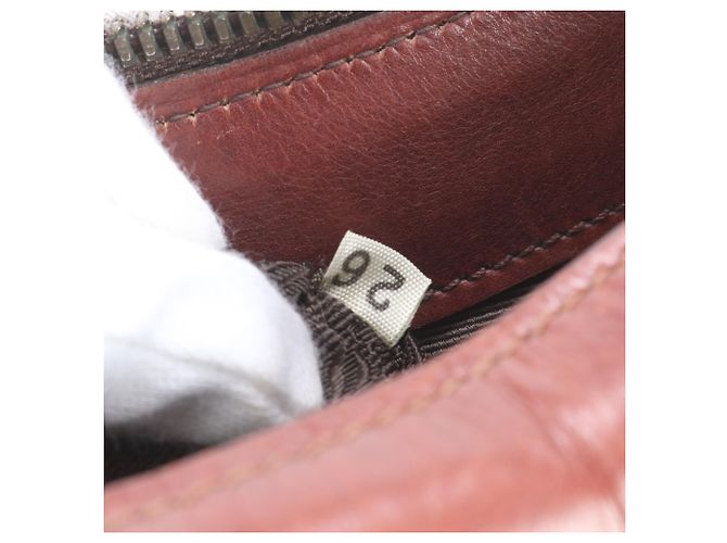 Prada Leder-Schultertasche mit Kette Braun - Ansicht 9