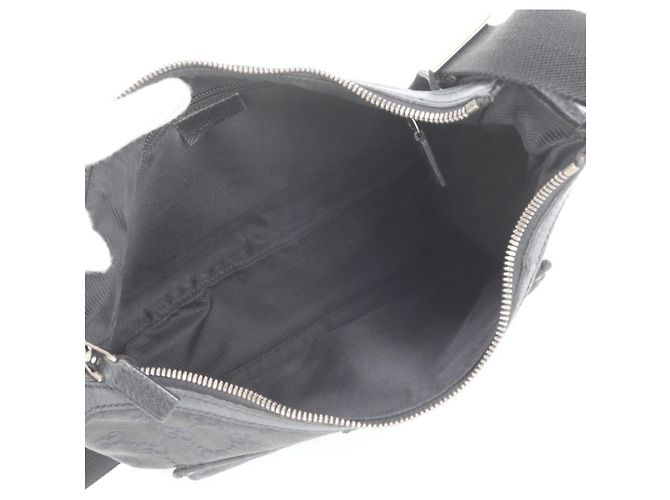 Borsa a tracolla Gucci GG Canvas Leather Nero - vista 7