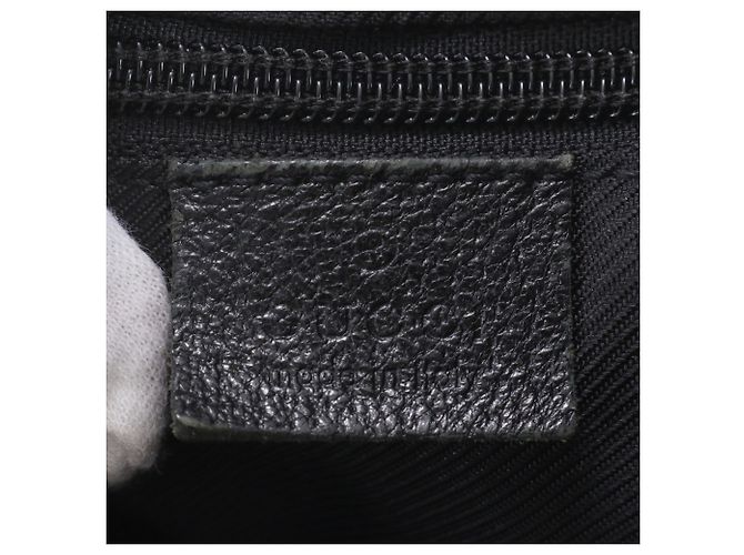 Borsa a tracolla Gucci GG Canvas Leather Nero - vista 8