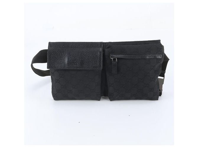 Borsa a tracolla 2-Way Gucci in canvas GG e pelle Nero - vista 3