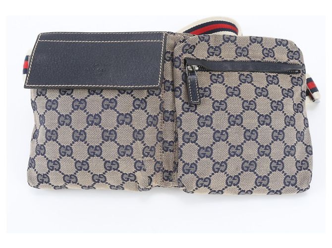 Borsa a tracolla 2-Way Gucci GG Canvas Leather Blu navy - vista 2