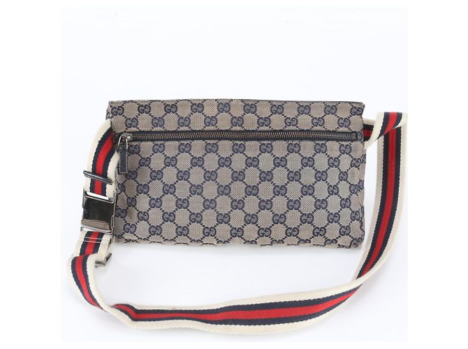 Borsa a tracolla 2-Way Gucci GG Canvas Leather Blu navy - vista 3