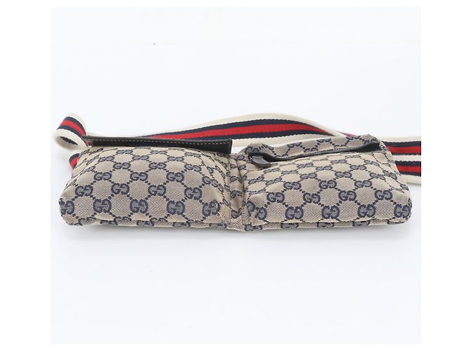 Borsa a tracolla 2-Way Gucci GG Canvas Leather Blu navy - vista 7
