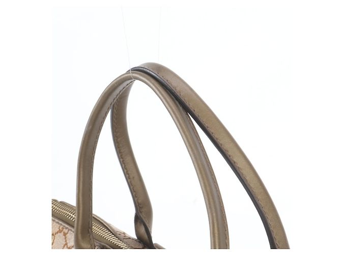 Borsa Tote Gucci GG Canvas Heartbeat D'oro - vista 2
