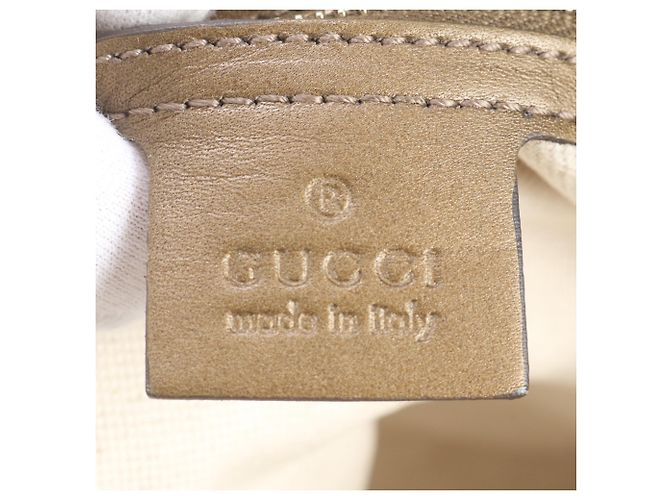 Borsa Tote Gucci GG Canvas Heartbeat D'oro - vista 8