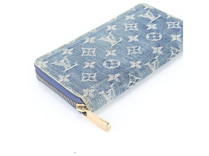 Louis Vuitton Monogram Denim Zippy Wallet Blau - Ansicht 4