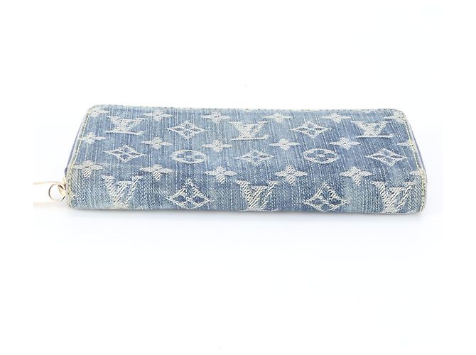 Louis Vuitton Monogram Denim Zippy Wallet Blau - Ansicht 5
