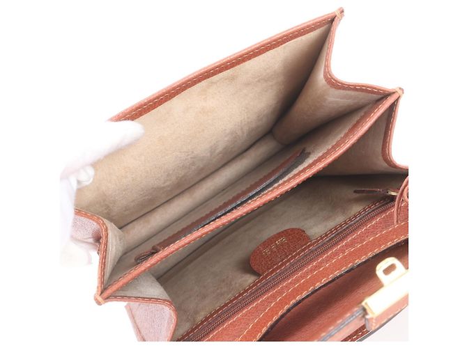 Gucci Old Leather Schultertasche Braun - Ansicht 8