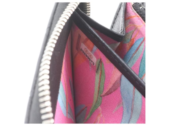 Chanel Wild Stitch Leather Long Wallet Black - view 10