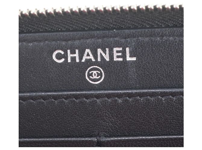 Chanel Wild Stitch Leather Long Wallet Black - view 8