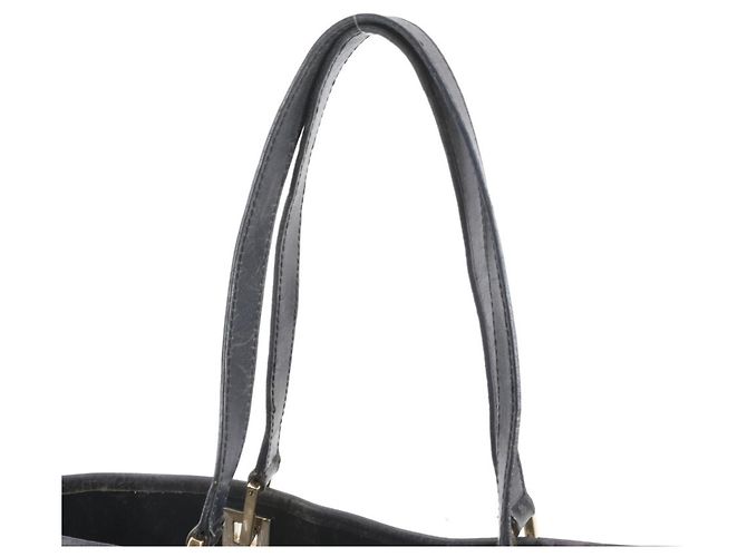 Gucci GG Canvas Leder Tote Bag Braun Schwarz - Ansicht 2