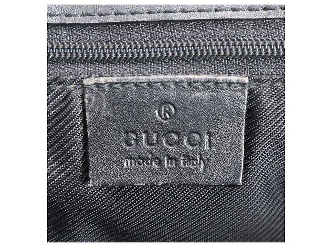 Gucci GG Canvas Leder Tote Bag Braun Schwarz - Ansicht 8