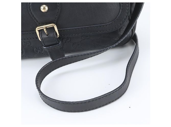 Borsa a tracolla Gucci Guccissima in pelle nera Nero - vista 2