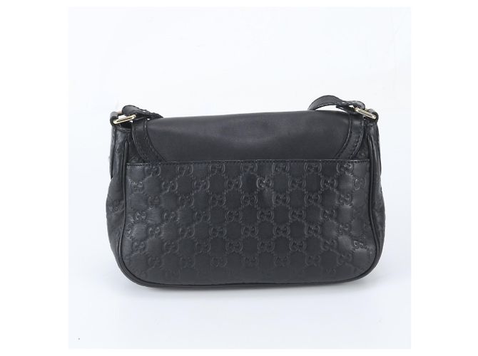 Borsa a tracolla Gucci Guccissima in pelle nera Nero - vista 3