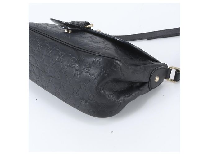 Borsa a tracolla Gucci Guccissima in pelle nera Nero - vista 4