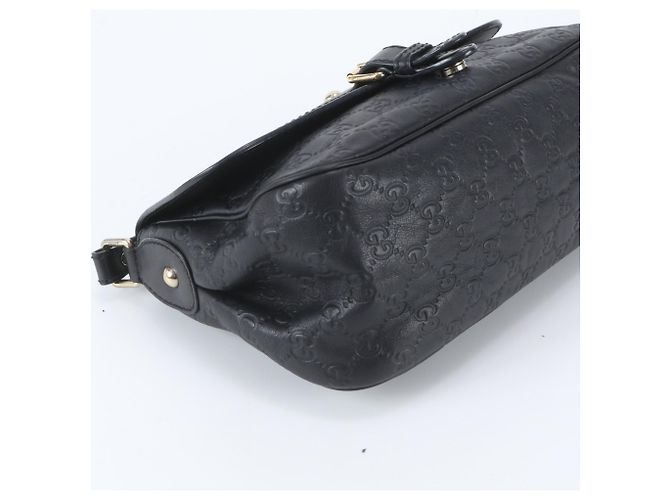 Borsa a tracolla Gucci Guccissima in pelle nera Nero - vista 5
