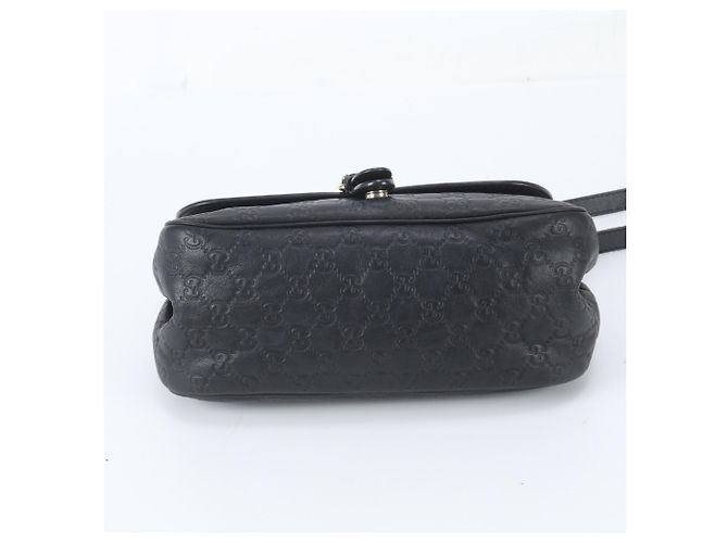 Borsa a tracolla Gucci Guccissima in pelle nera Nero - vista 6