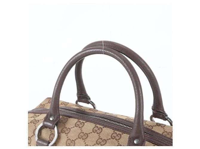 Bolso Gucci GG Canvas Leather Castaño - vista 2