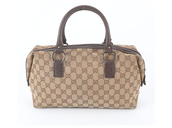 Bolso Gucci GG Canvas Leather Castaño - vista 3