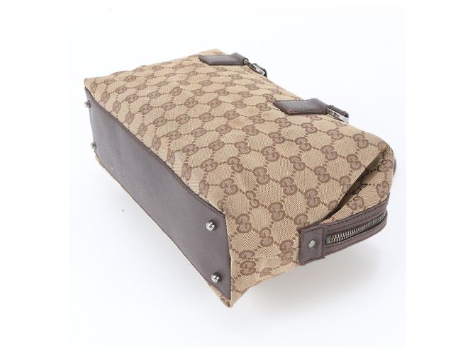 Bolso Gucci GG Canvas Leather Castaño - vista 4