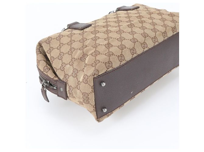Bolso Gucci GG Canvas Leather Castaño - vista 5