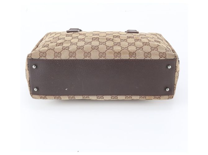 Bolso Gucci GG Canvas Leather Castaño - vista 6