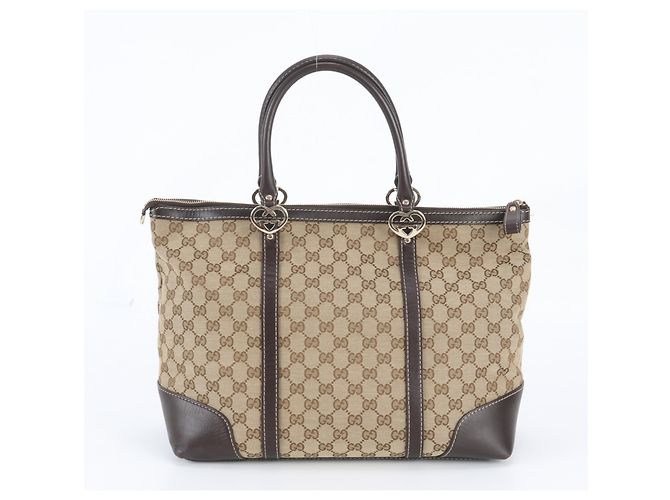 Gucci GG Canvas Lovely Tote Bag Braun - Ansicht 3