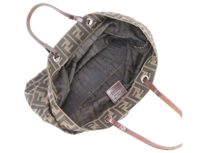 Fendi FF Zucca Leder Tote Bag Braun - Ansicht 7