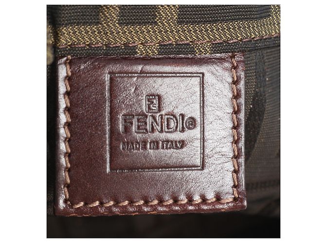 Fendi FF Zucca Leder Tote Bag Braun - Ansicht 9