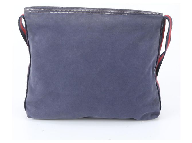 Borsa a tracolla in pelle Gucci Crest Blu navy - vista 3