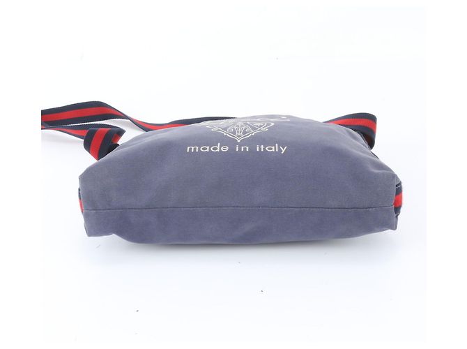 Borsa a tracolla in pelle Gucci Crest Blu navy - vista 6