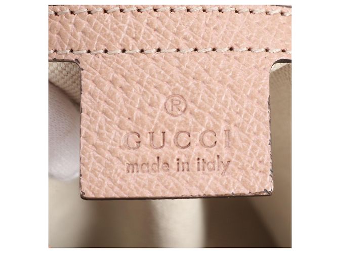 Gucci GG Canvas Bree 336755 Leder 2-Way Schultertasche Braun Pink - Ansicht 9