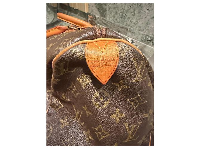 Borsa Louis Vuitton Speedy 40 Monogram Marrone Monogramma - vista 10
